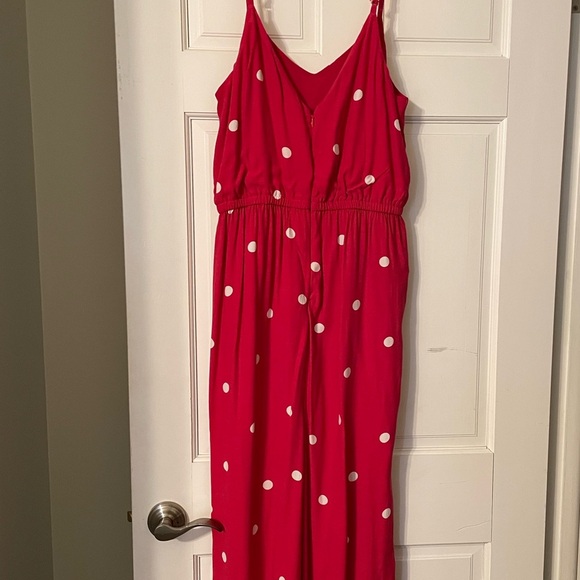 Ann Taylor LOFT Polka Dot Wide Leg Crop Jumpsuit Size Small Petite - Picture 3 of 6